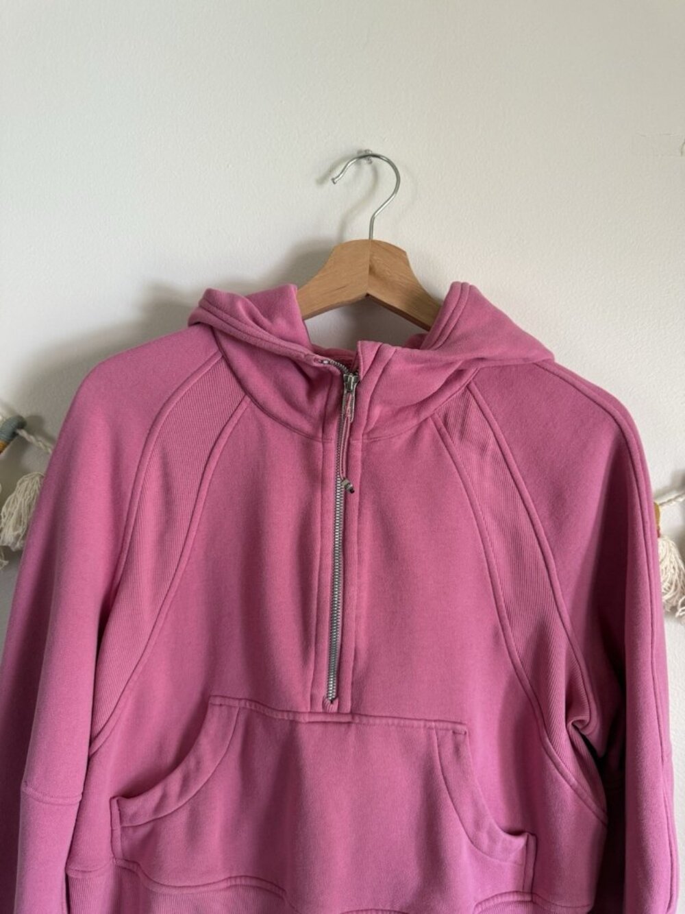 Lululemon Scuba Oversized Half Zip Hoodie Pink Casual Pilates Loungewear XS/S - Picture 4 of 8